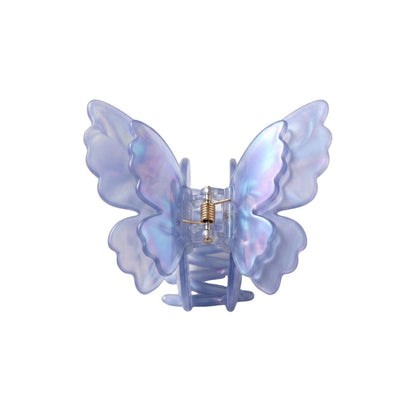 lavender blue iridescent butterfly claw clip acetate wings kanella